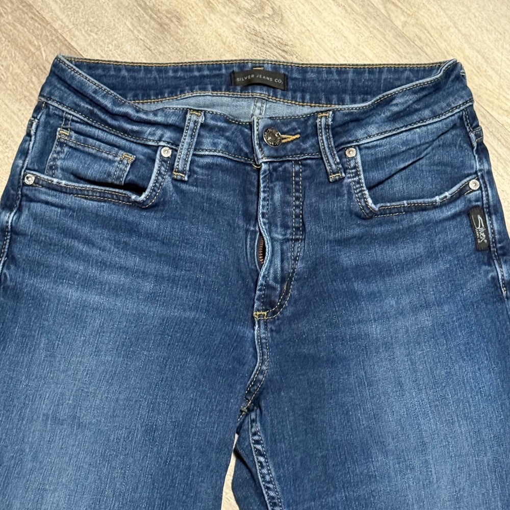 Silver Jeans Co Avery‎ Straight Leg Dark Wash Denim Jeans W30 L31 Made in India